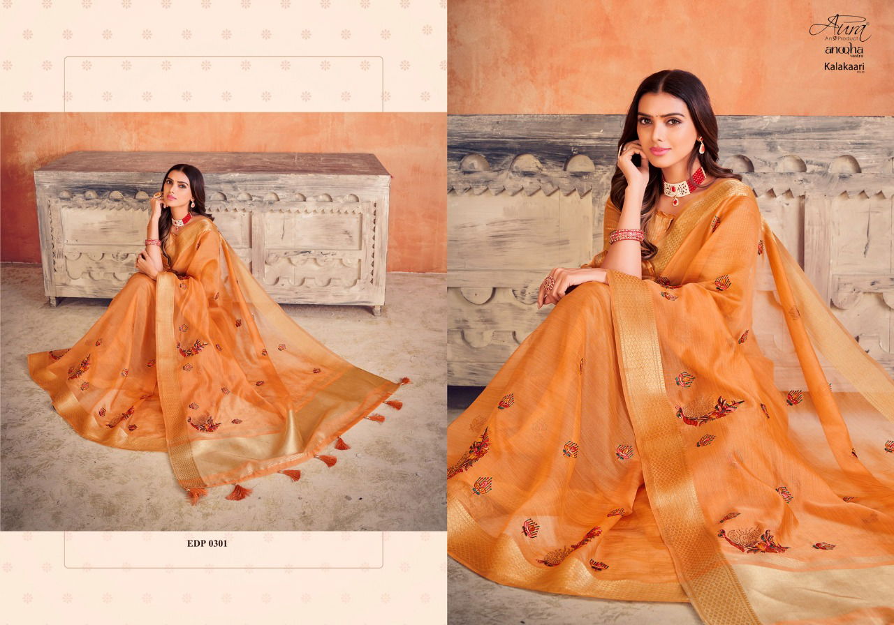 Aura Kalakari Vol 3 Festive Wear Wholesale Designer Sarees Catalog
